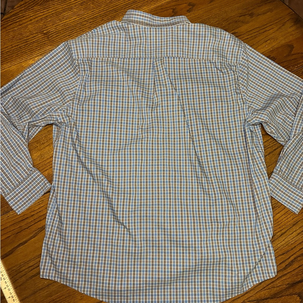 Lot of 2 johnnie-O Prep-Formance Gingham Button Down Shirts Mens XXL Purple Blue - Picture 10 of 11